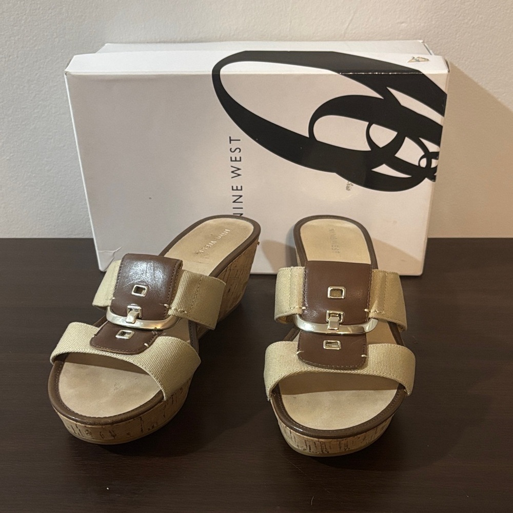 Nine West Heartful Women’s Wedge Sandals 👡 , Excellent Condition! Size 8